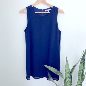 Simons NAKED ZEBRA Shift Dress Navy Sleeveless